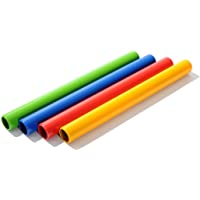 HNJZX Athletics Gear - Juego de bastones de relevo de aluminio anodizado para atletismo Sprint para correr (4 colores…